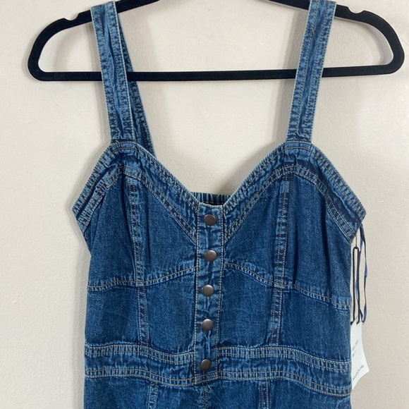 New Stretchy Blue Jean Denim Jayana Tight Body-Con Mini Dress Large  Elastic - Picture 2 of 7